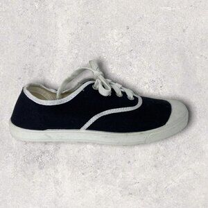 Kit Black White Round Toe Lace Up Sneakers Size‎ 36 EU or US Size 6 Shoes Retro